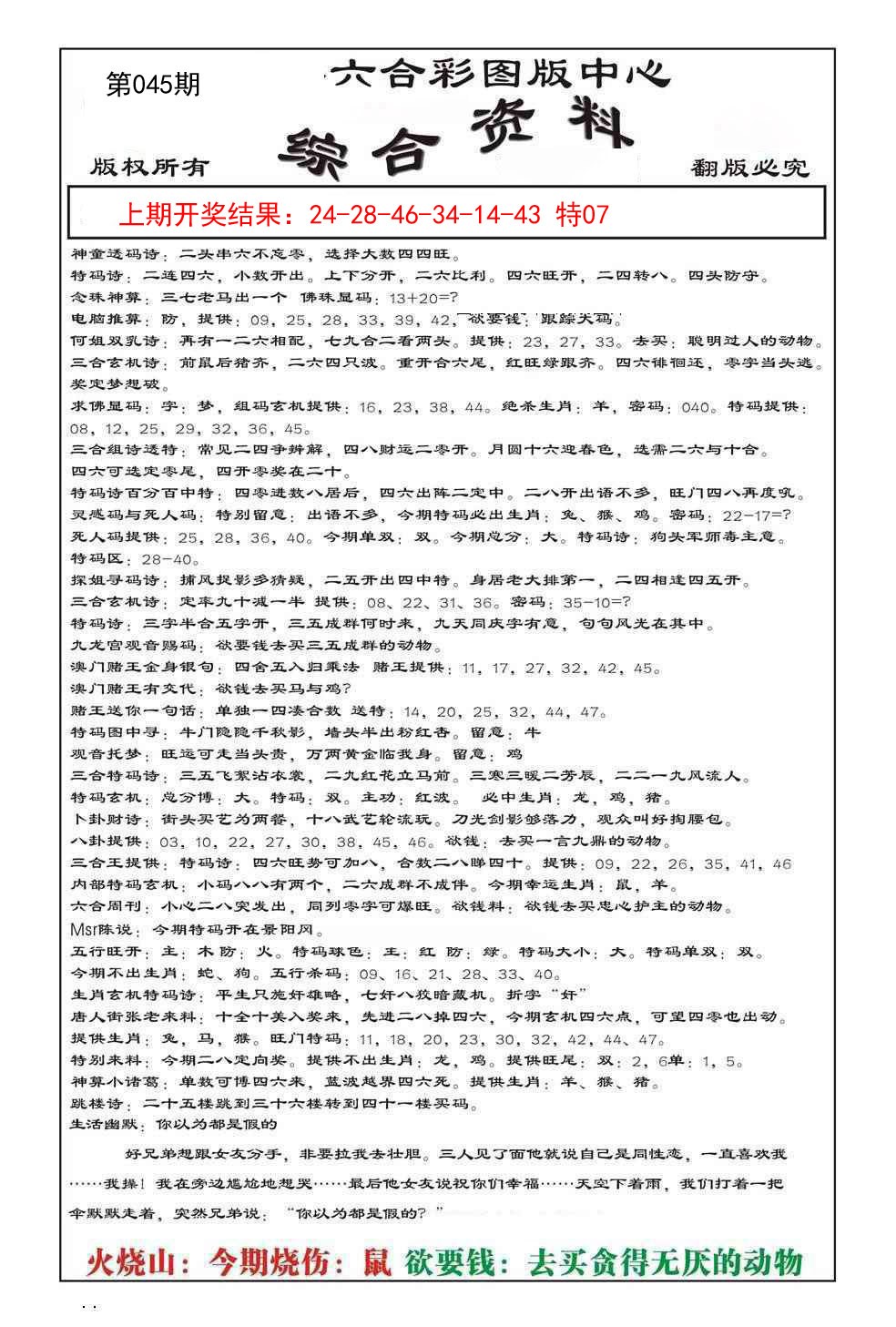 2025045期内部综合资料