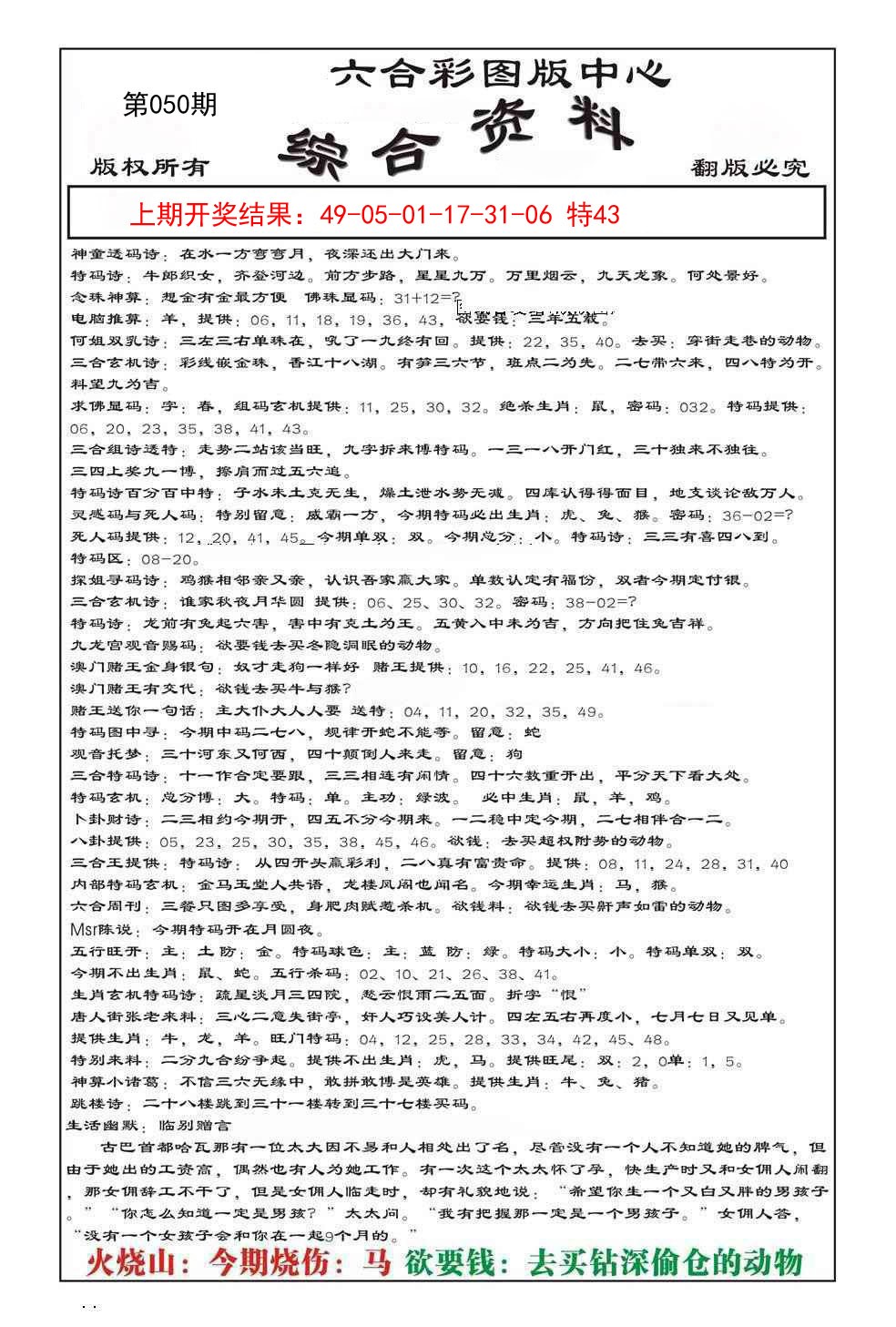 2025050期内部综合资料