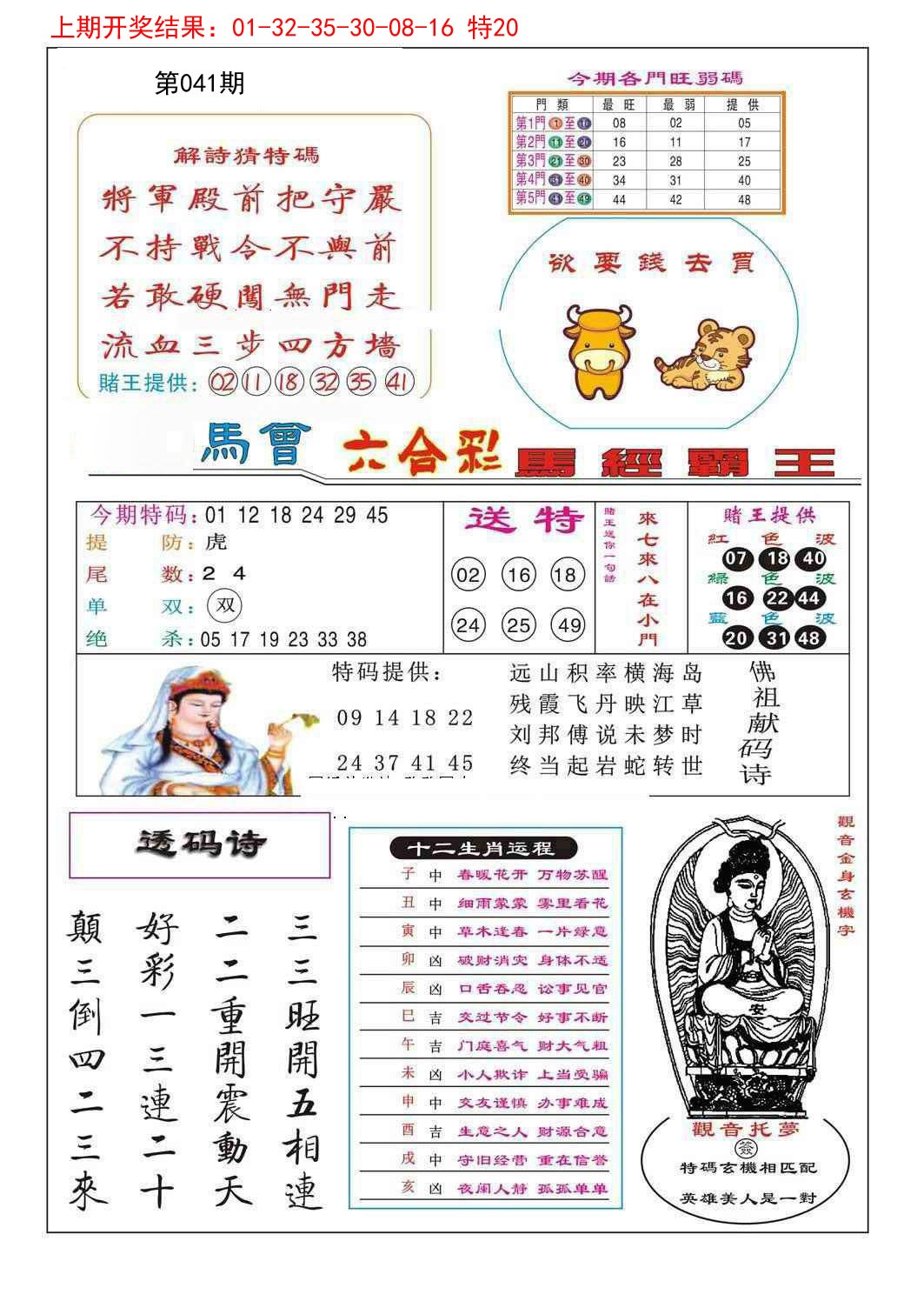 2025041期马经霸王