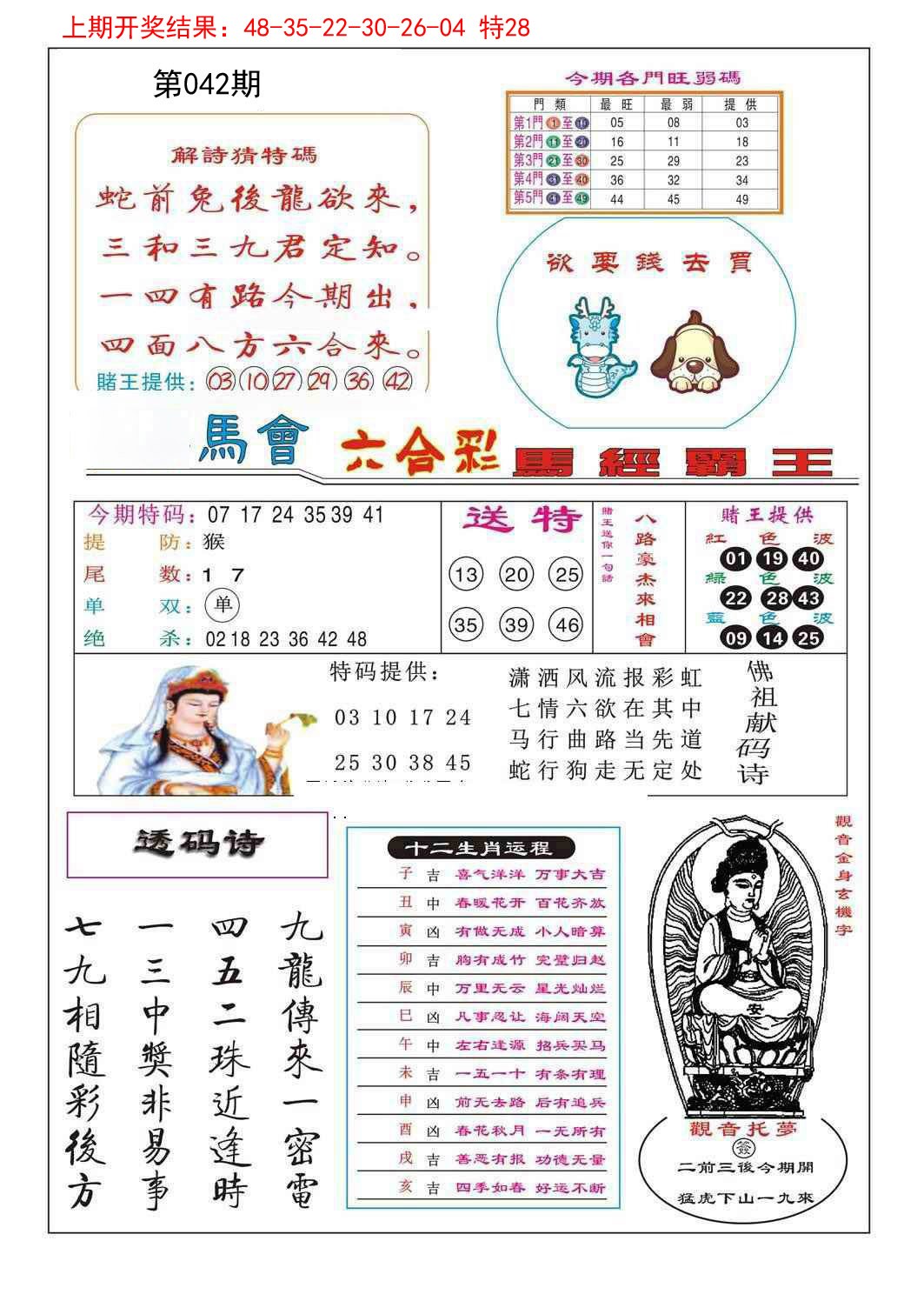 2025042期马经霸王
