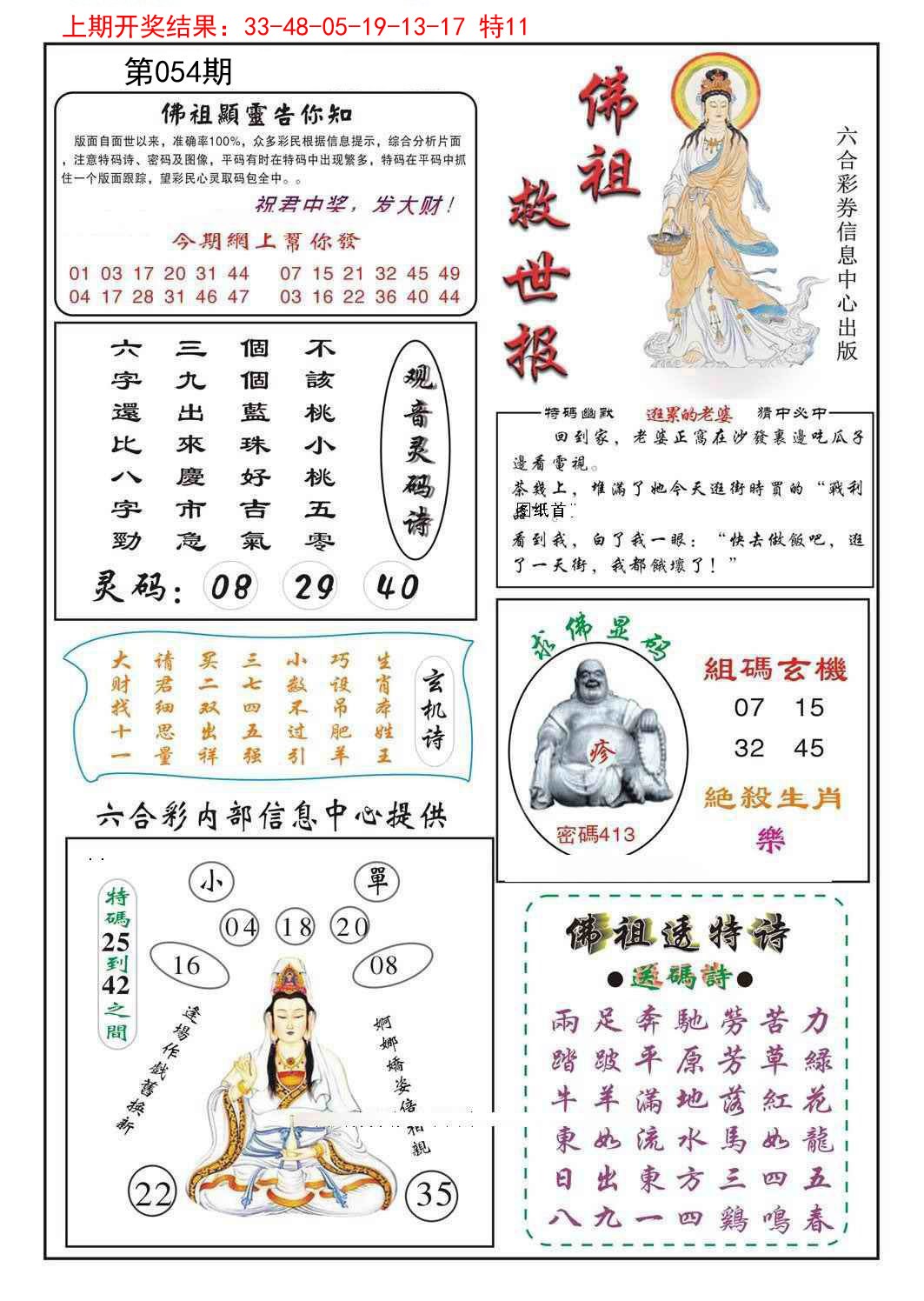 2025054期佛祖救世