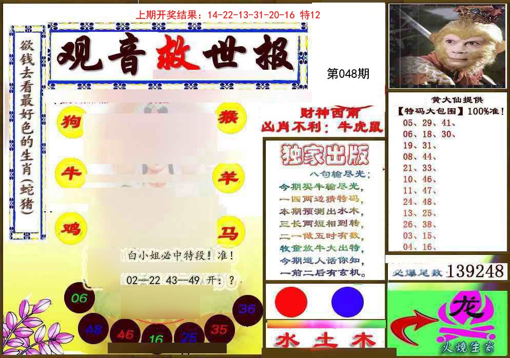 2025048期(另)观音救世密报