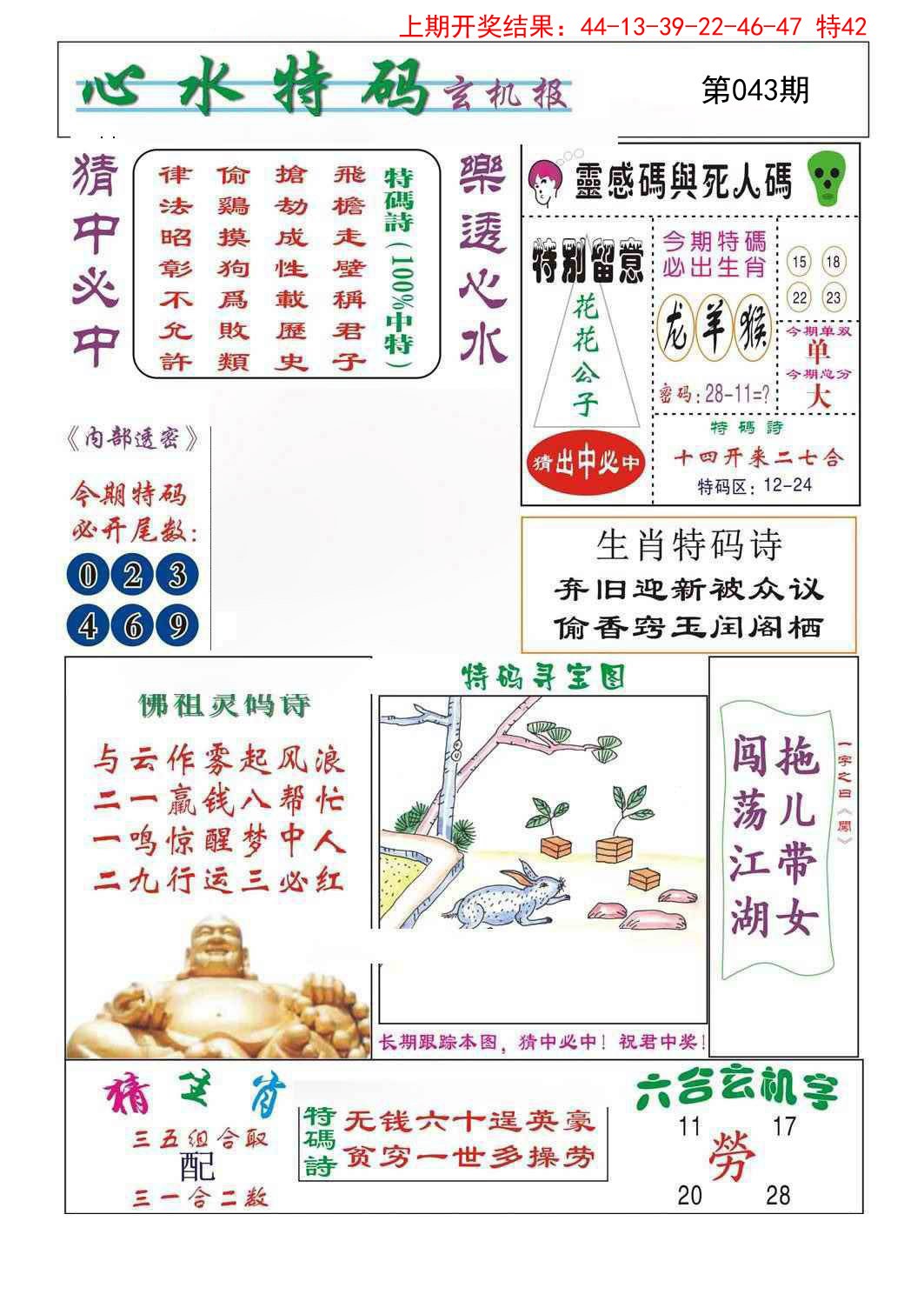 2025043期心水特码