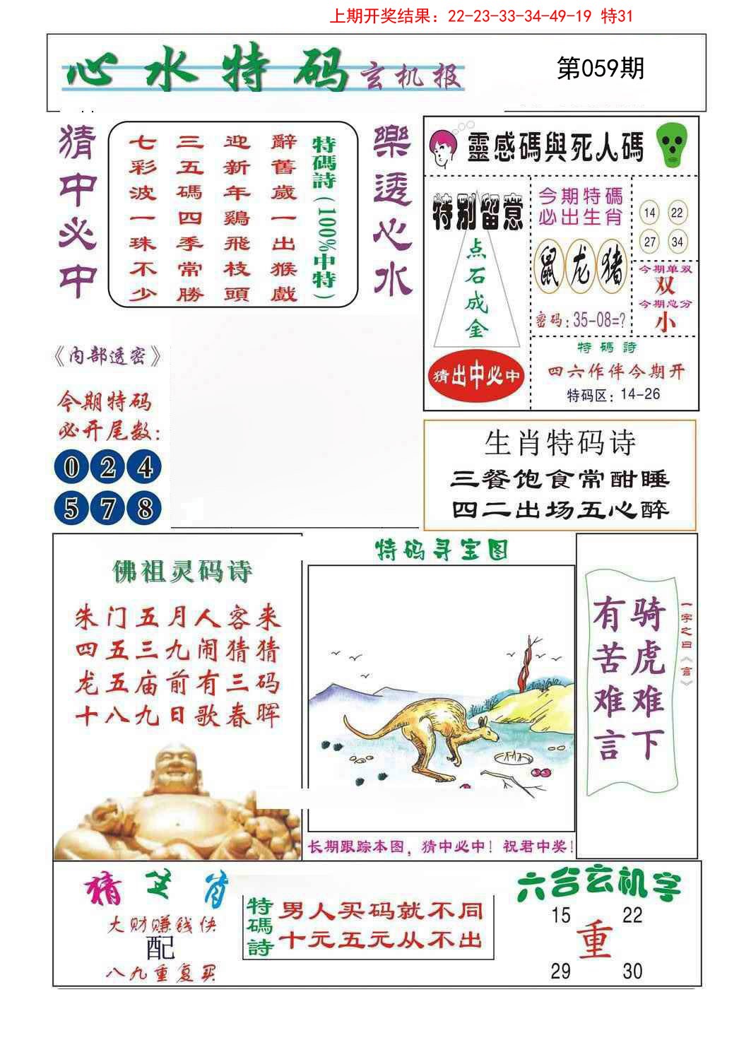 2025059期心水特码