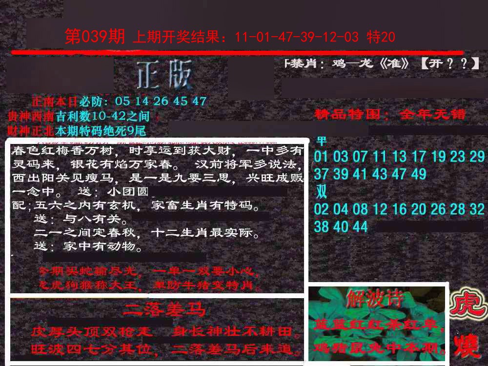 2025039期新港内幕