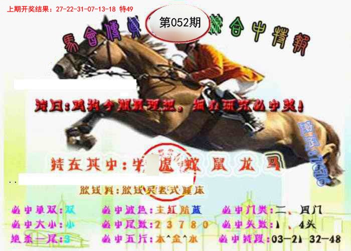 2025052期马会传真-综合报