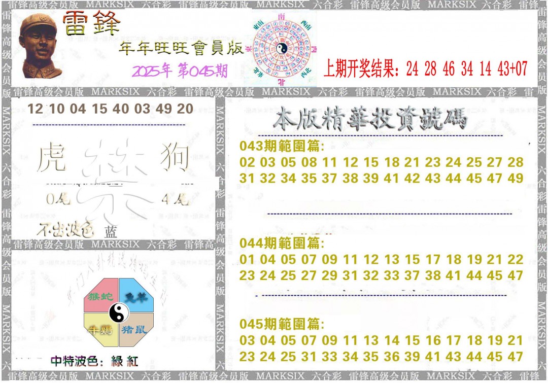 2025045期雷锋鼠年旺旺版