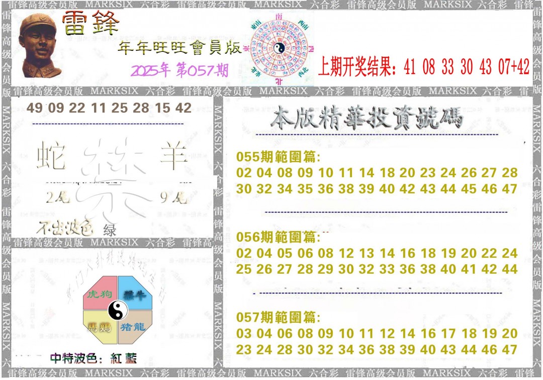2025057期雷锋鼠年旺旺版