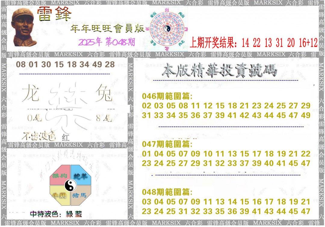 2025048期雷锋鼠年旺旺版