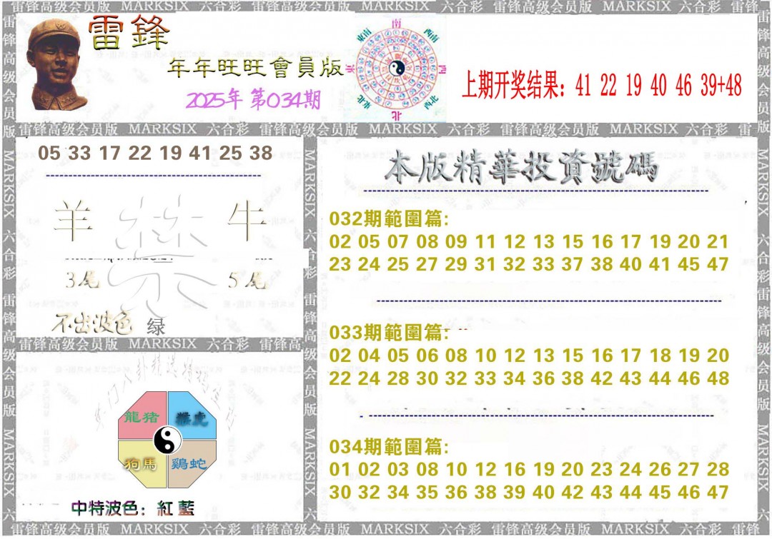 2025034期雷锋鼠年旺旺版
