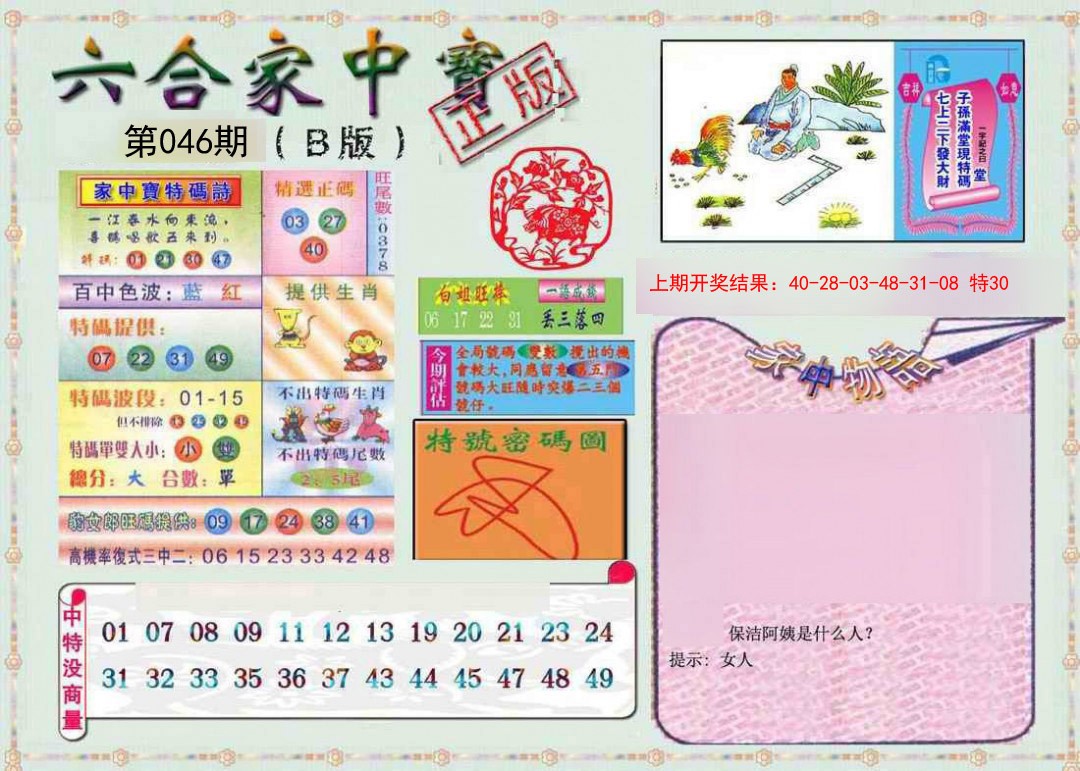 2025046期六合家中宝B