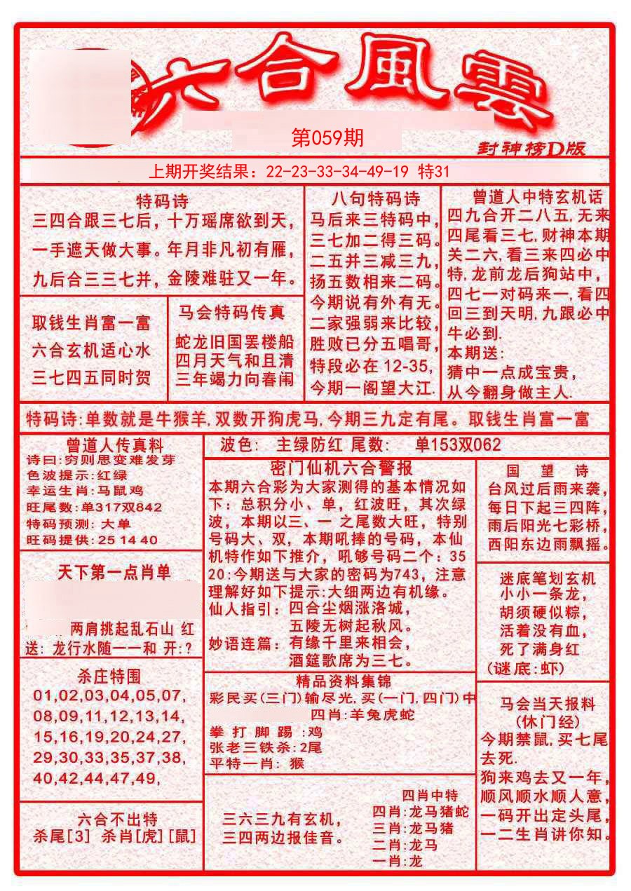 2025059期六合风云A