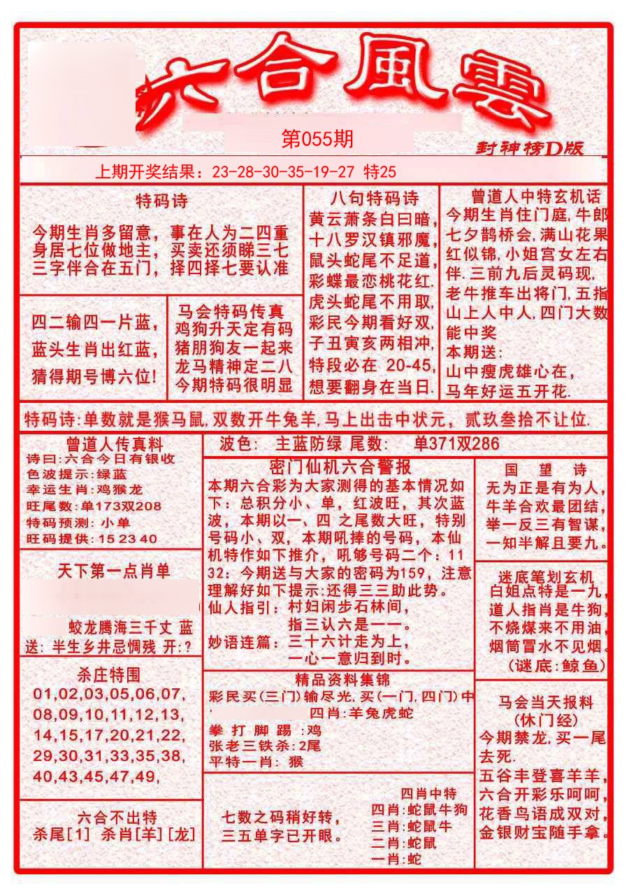 2025055期六合风云A