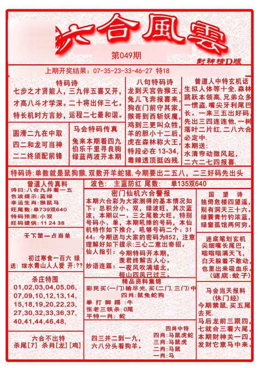 2025049期六合风云A