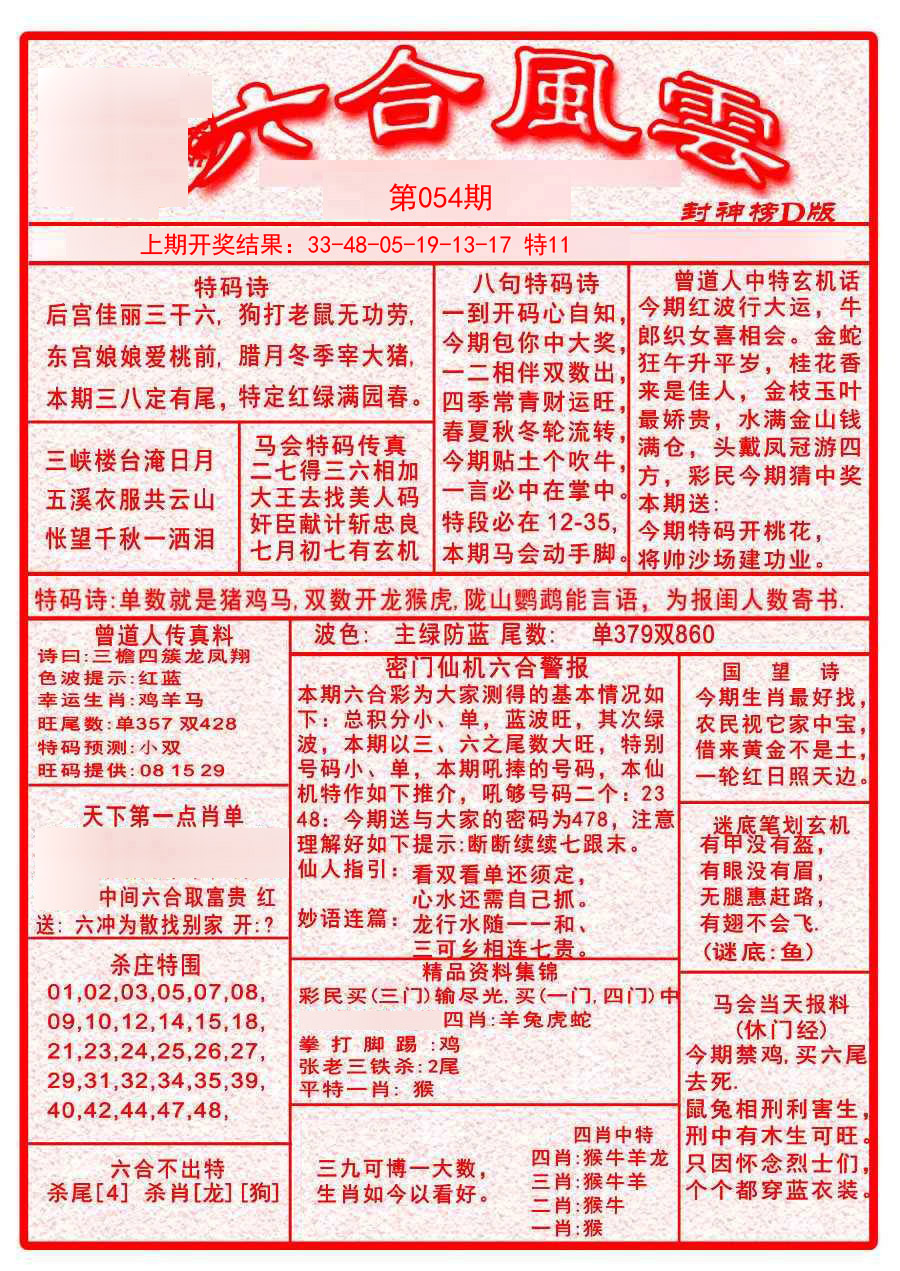 2025054期六合风云A