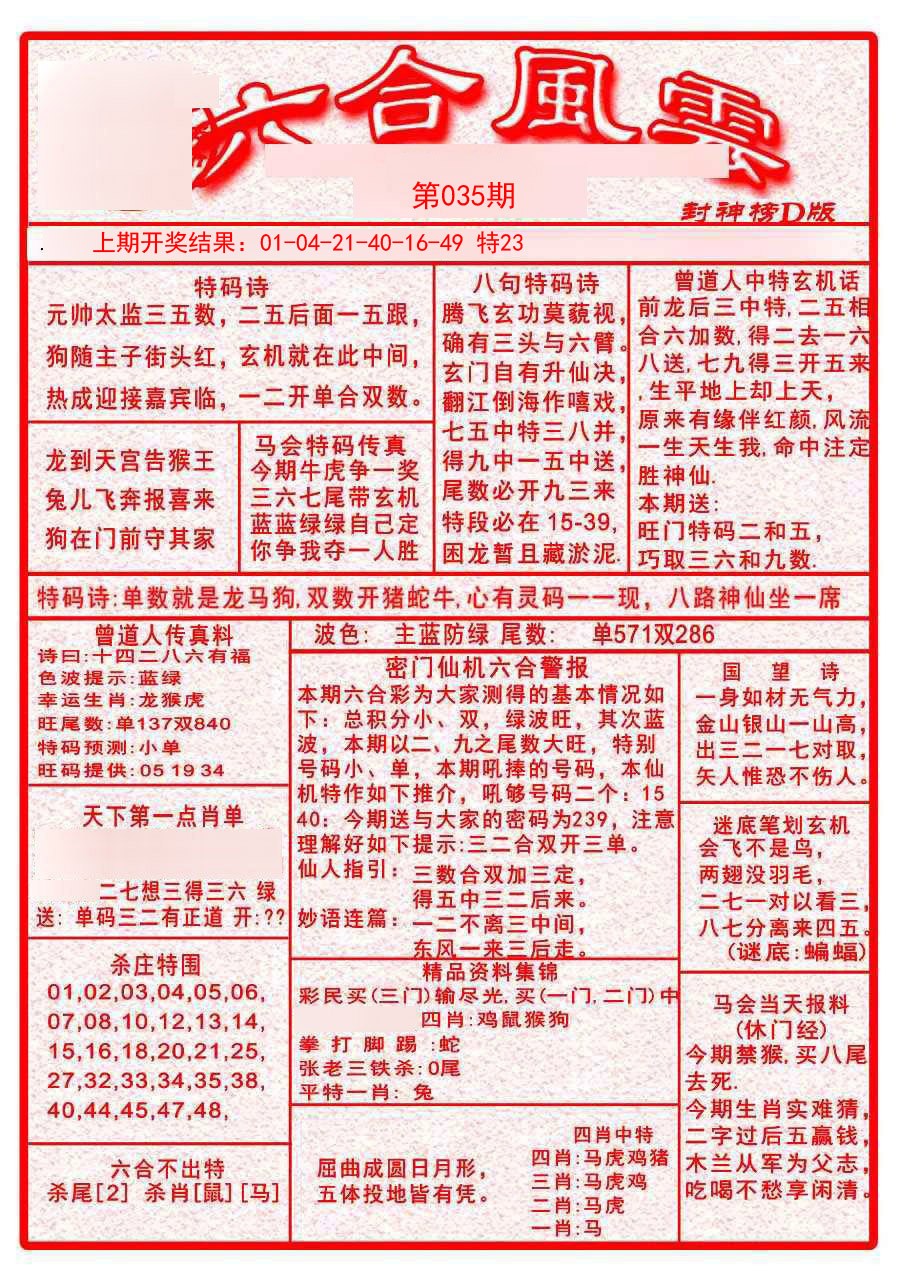 2025035期六合风云A