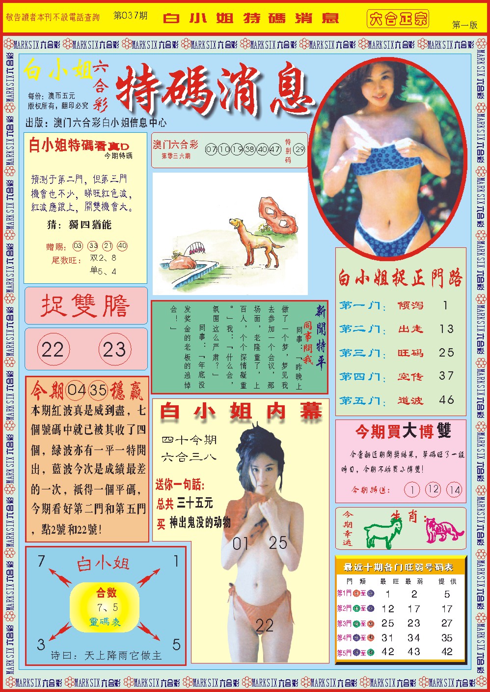 2025037期白小姐特码消息A