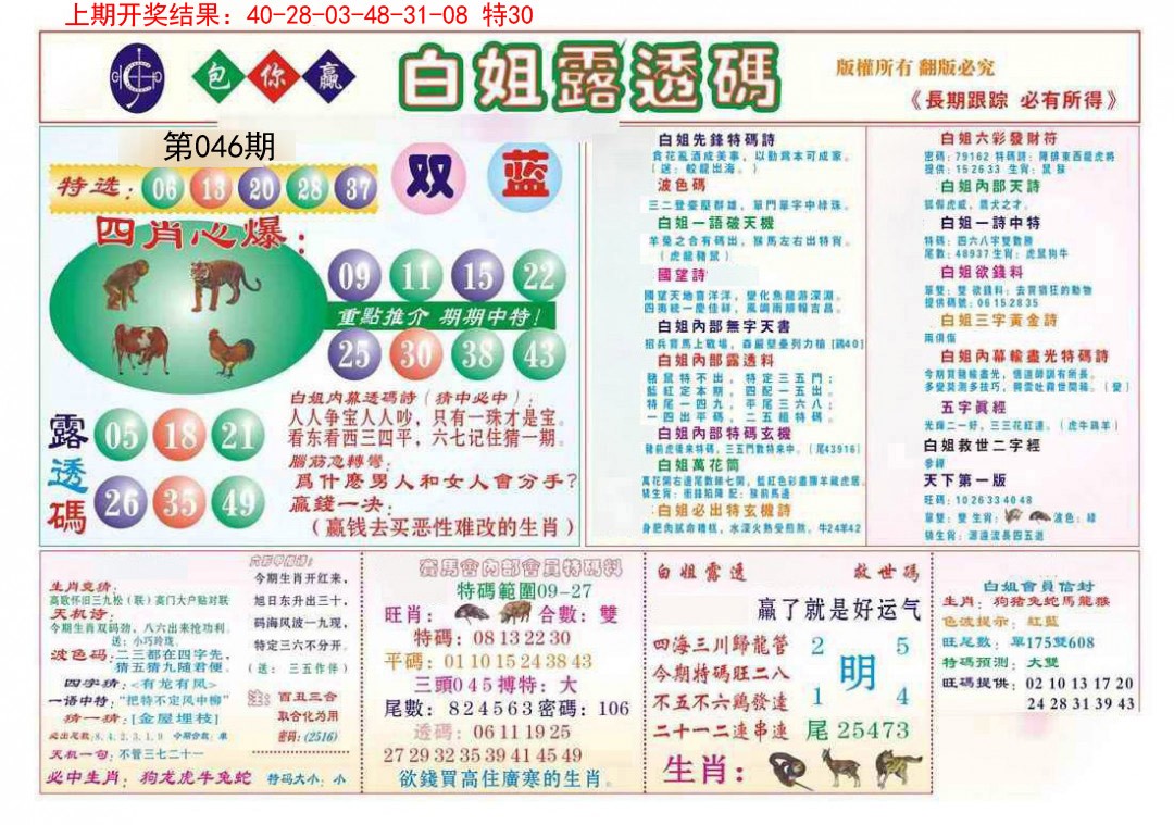 2025046期马会专刊B
