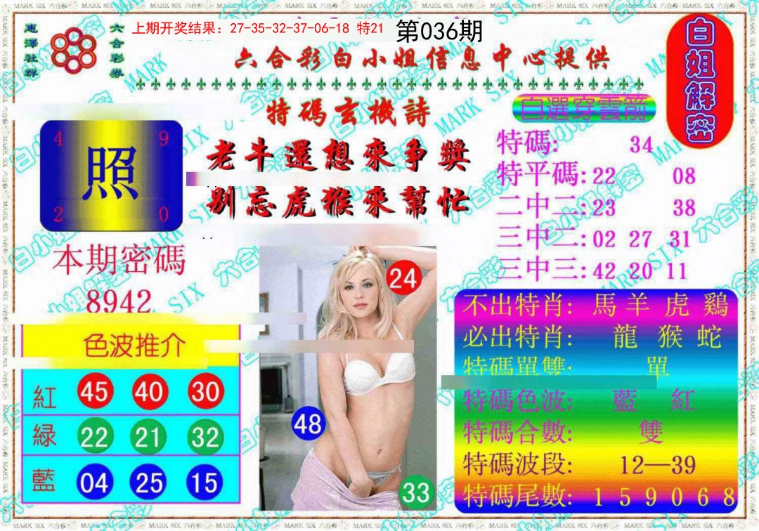 2025036期白姐解密《另版》
