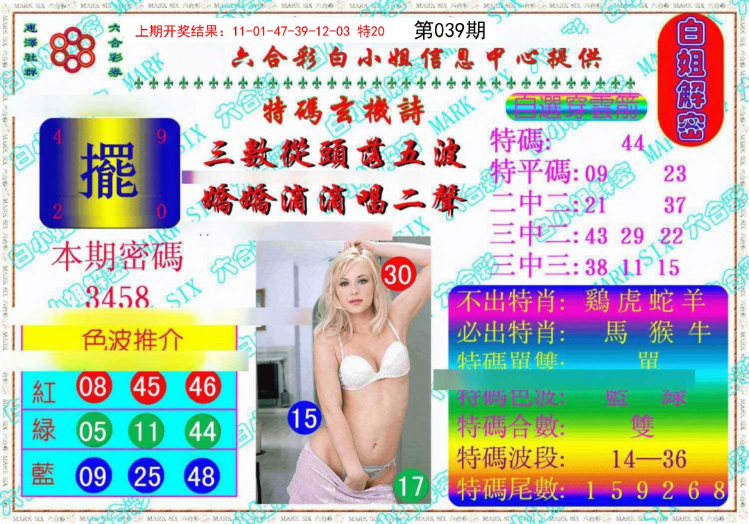 2025039期白姐解密《另版》