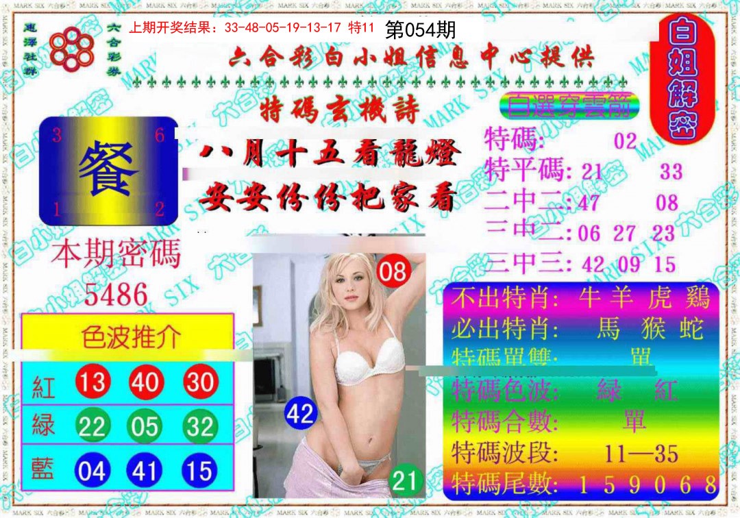 2025054期白姐解密《另版》