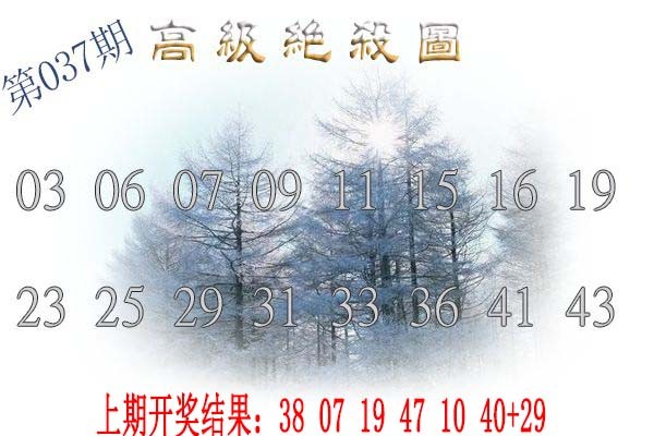 2025037期高级内部绝杀