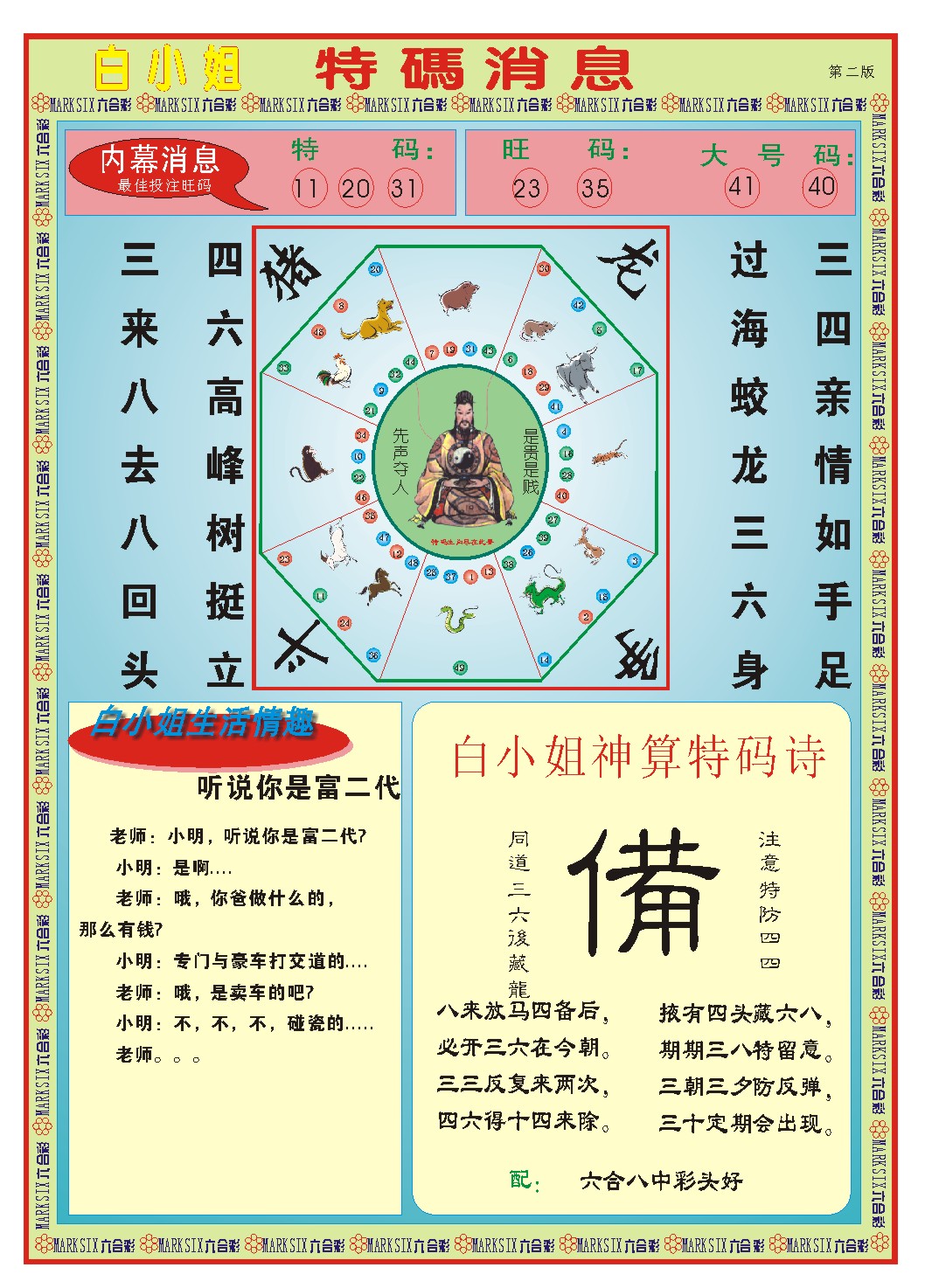 2025040期白小姐特码消息B