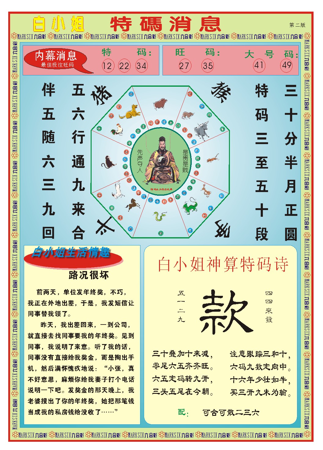 2025055期白小姐特码消息B