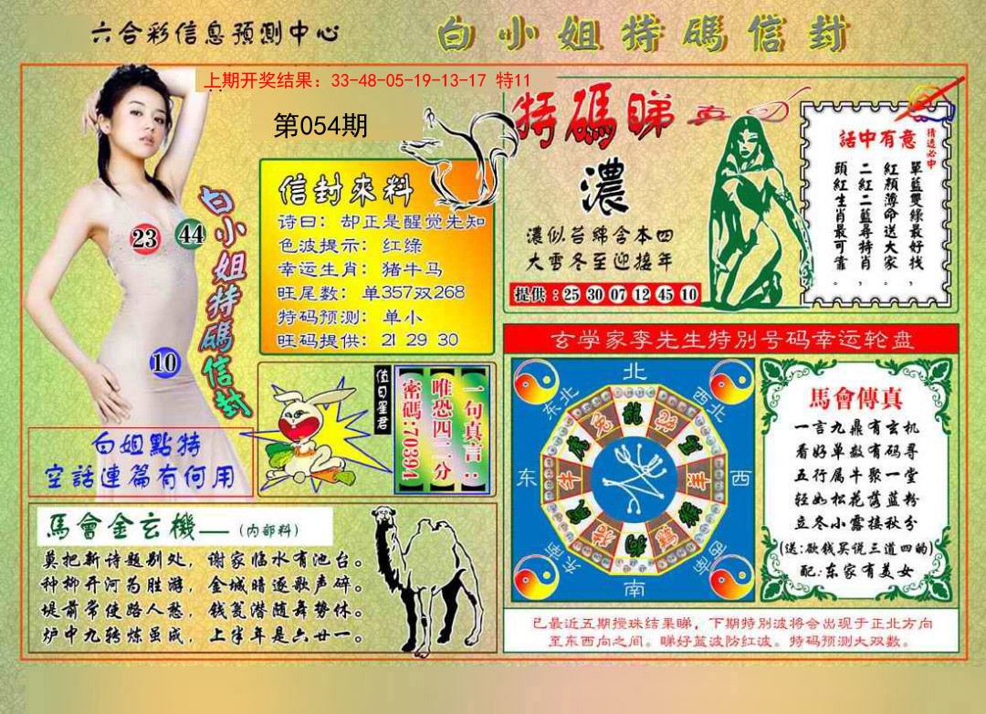 2025054期白小姐特码信封