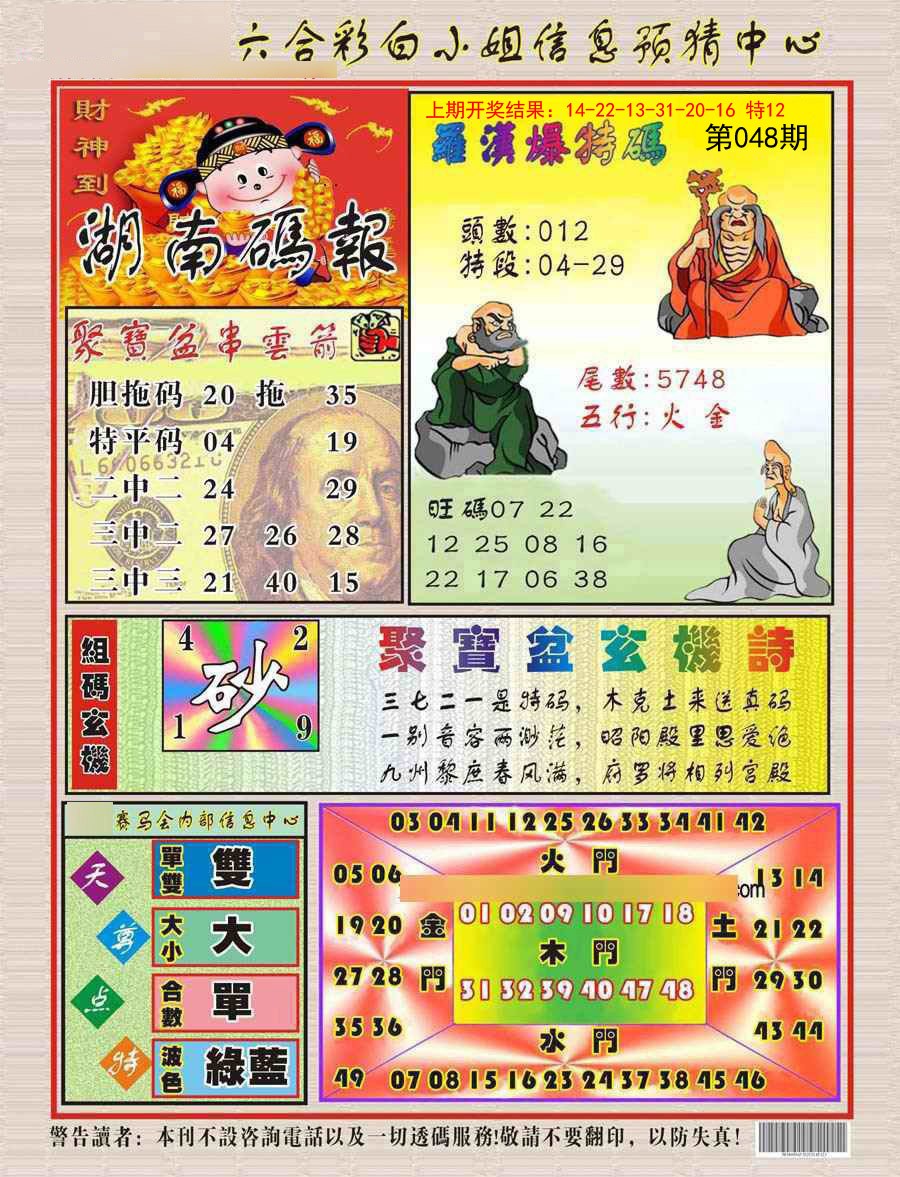 2025048期湖南码报
