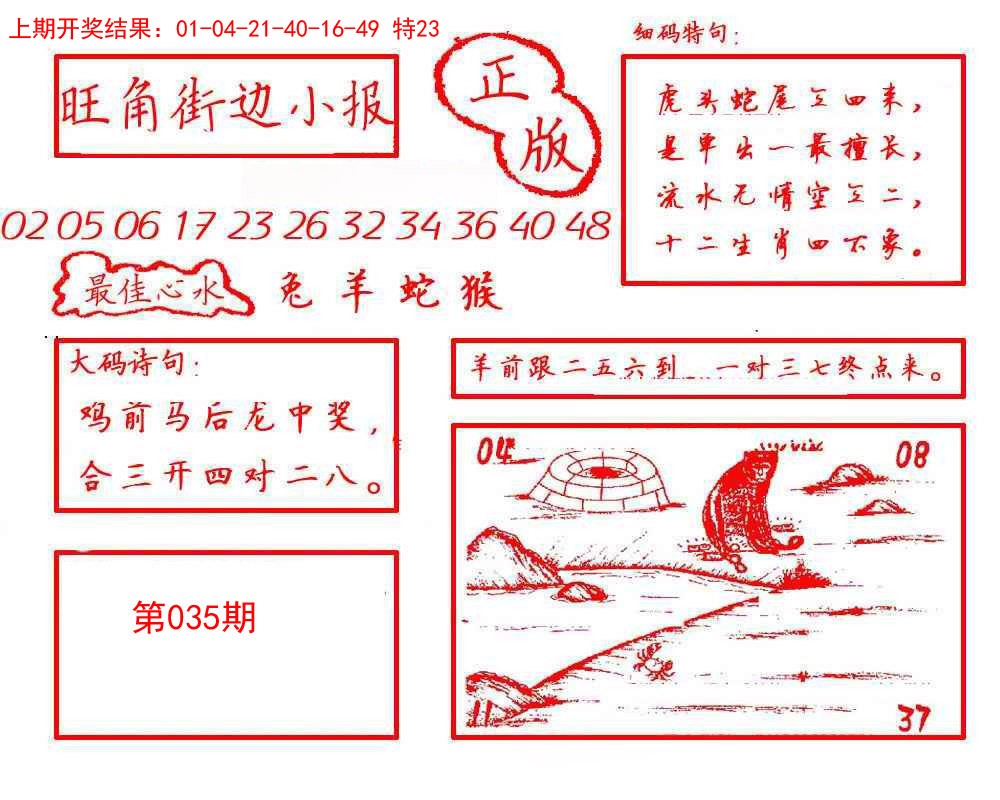 2025035期旺角街边小报