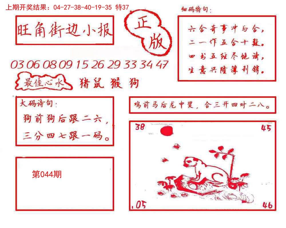 2025044期旺角街边小报