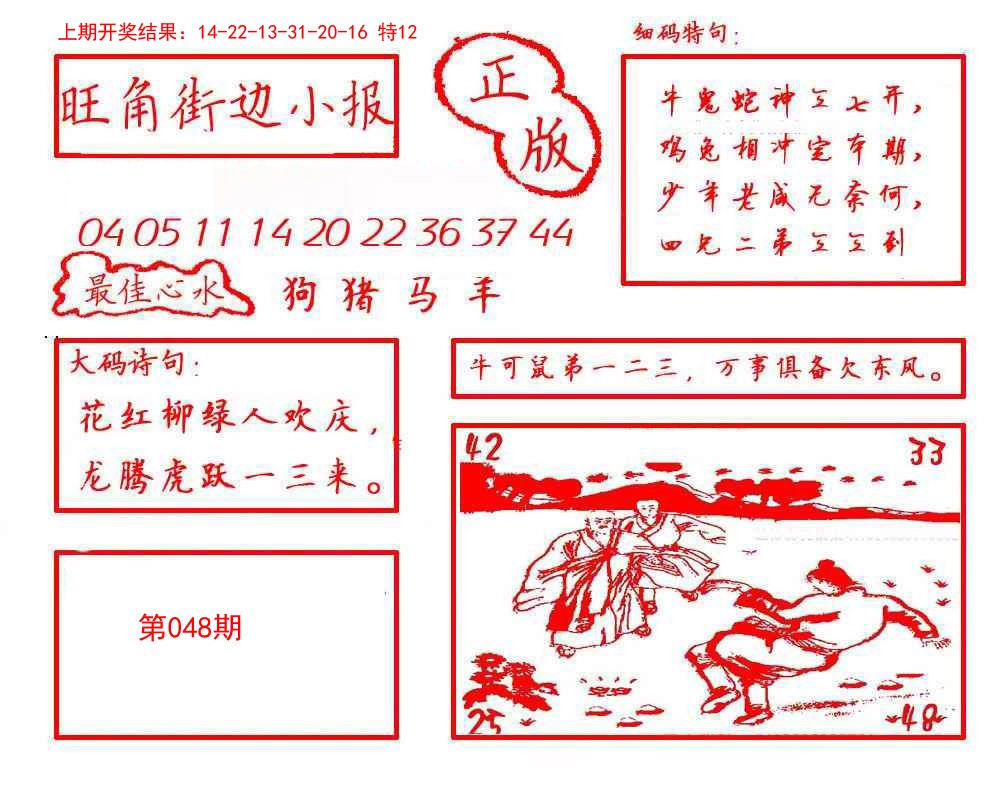 2025048期旺角街边小报