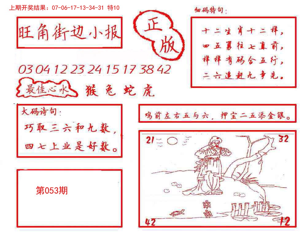 2025053期旺角街边小报