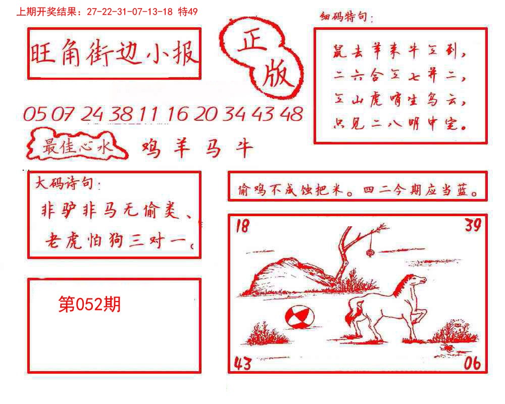 2025052期旺角街边小报