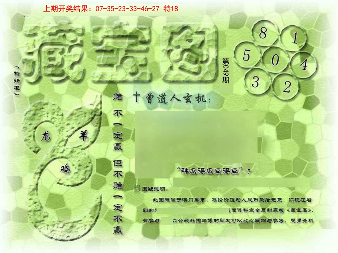 2025049期假新藏宝图