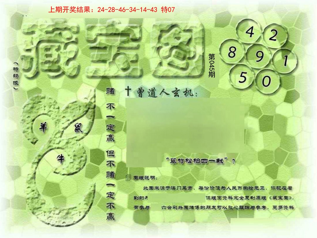 2025045期假新藏宝图