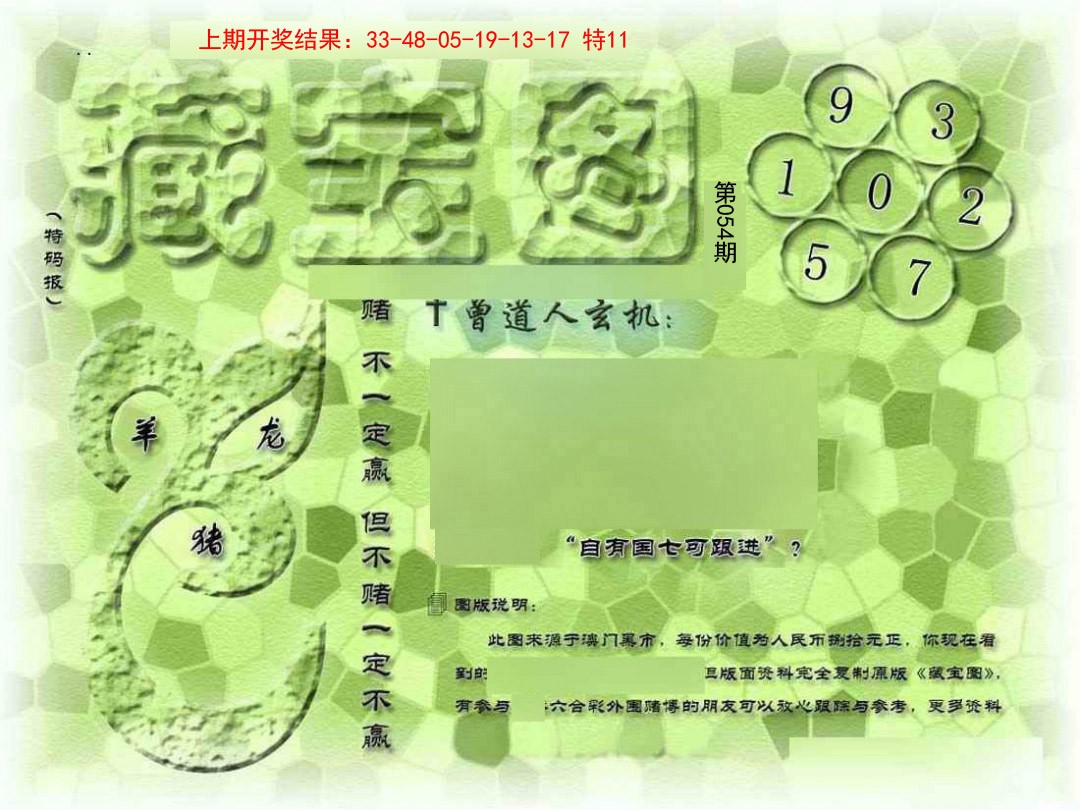 2025054期假新藏宝图