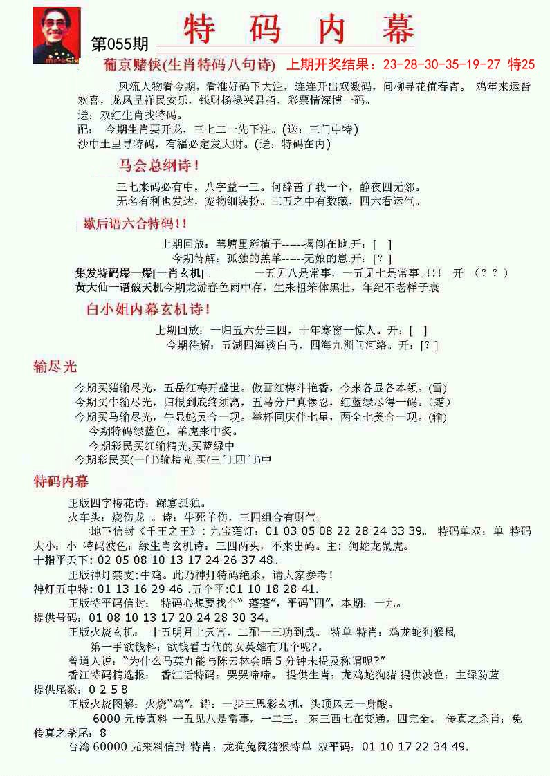 2025055期特码内幕A