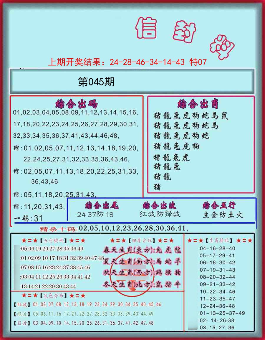 2025045期信封料