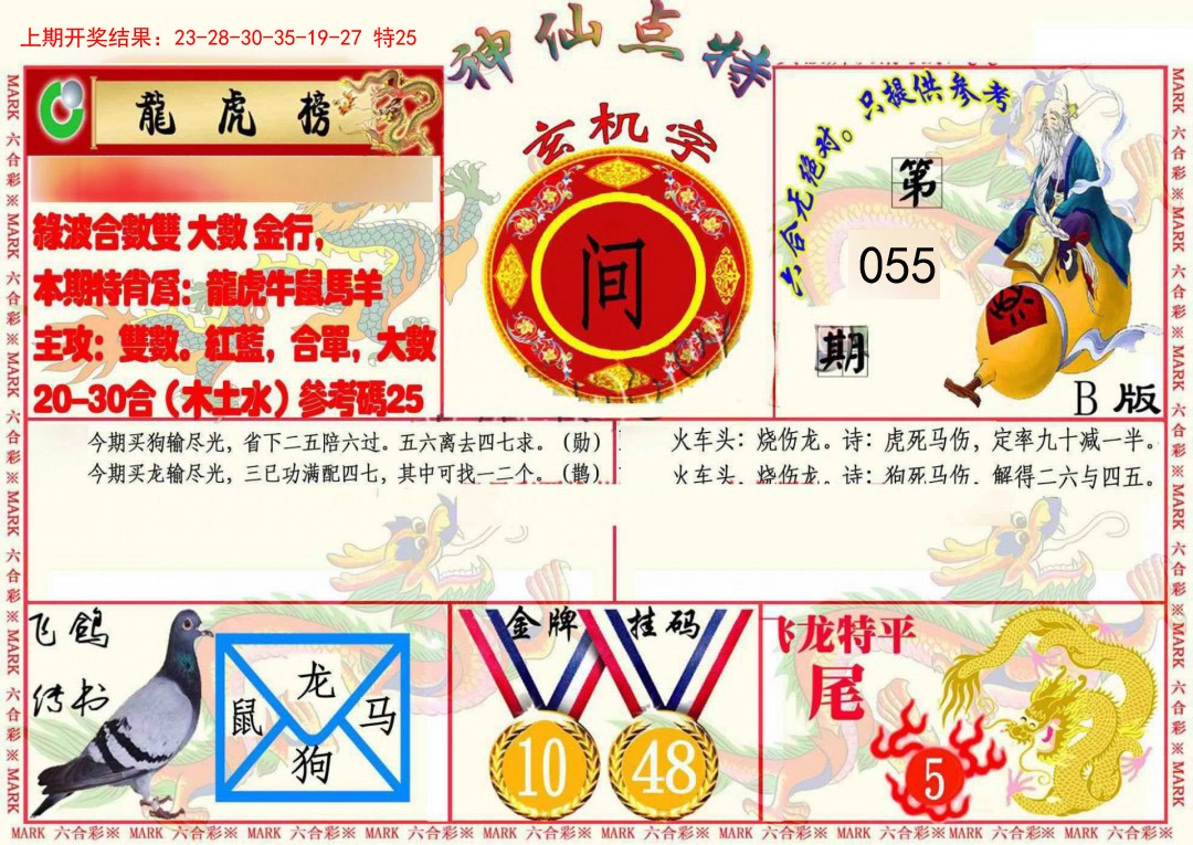 2025055期神仙点特B(精)