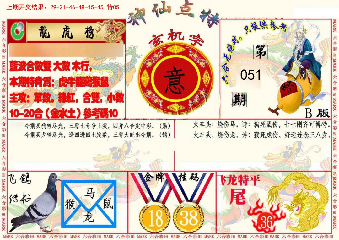2025051期神仙点特B(精)