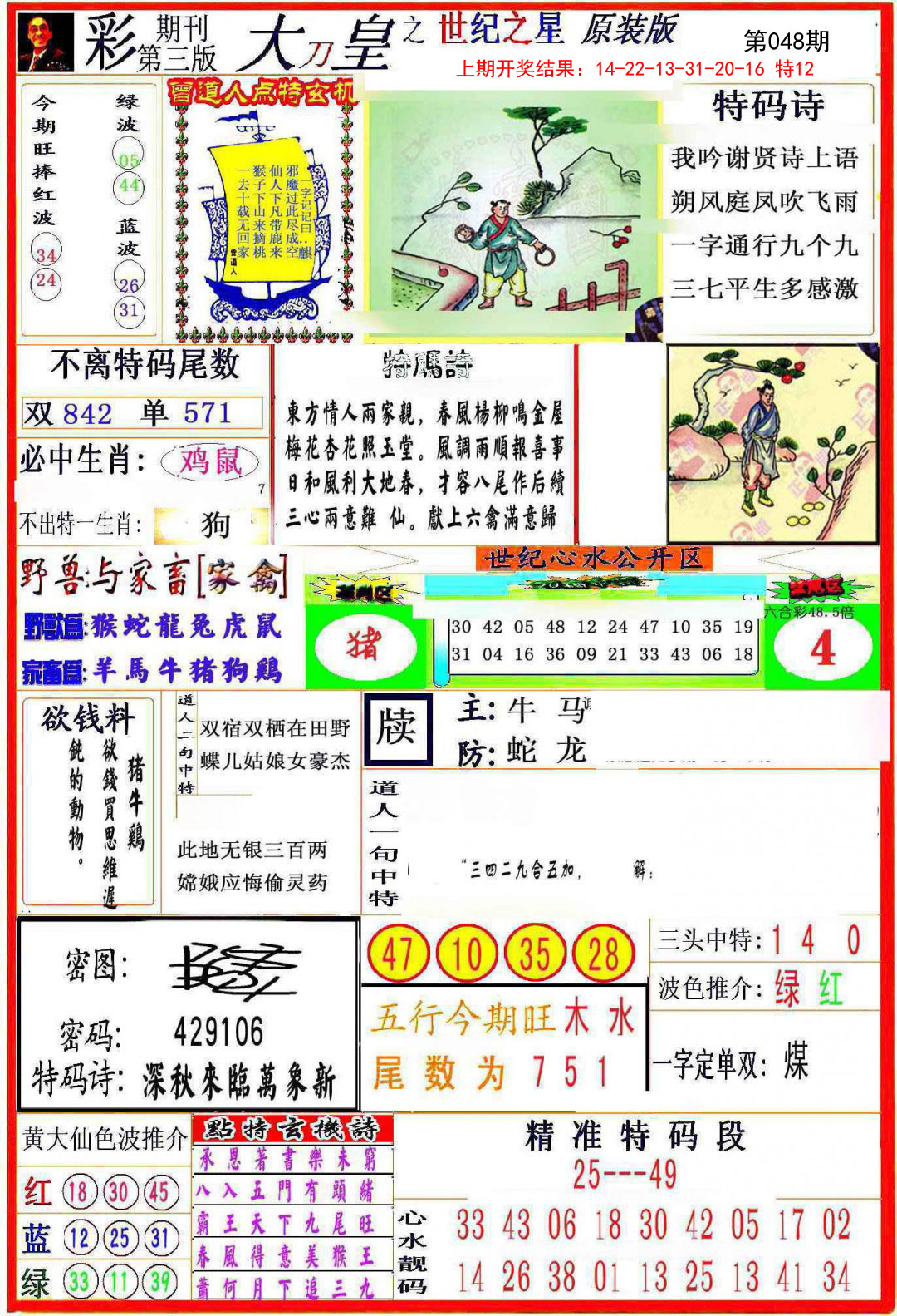 2025048期大刀皇之(世纪之星)