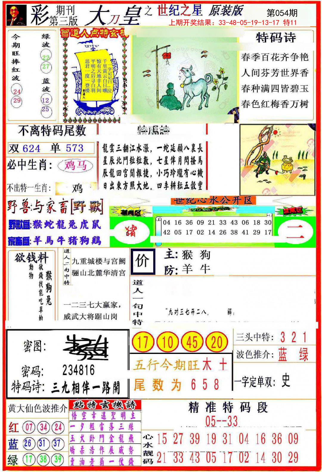 2025054期大刀皇之(世纪之星)