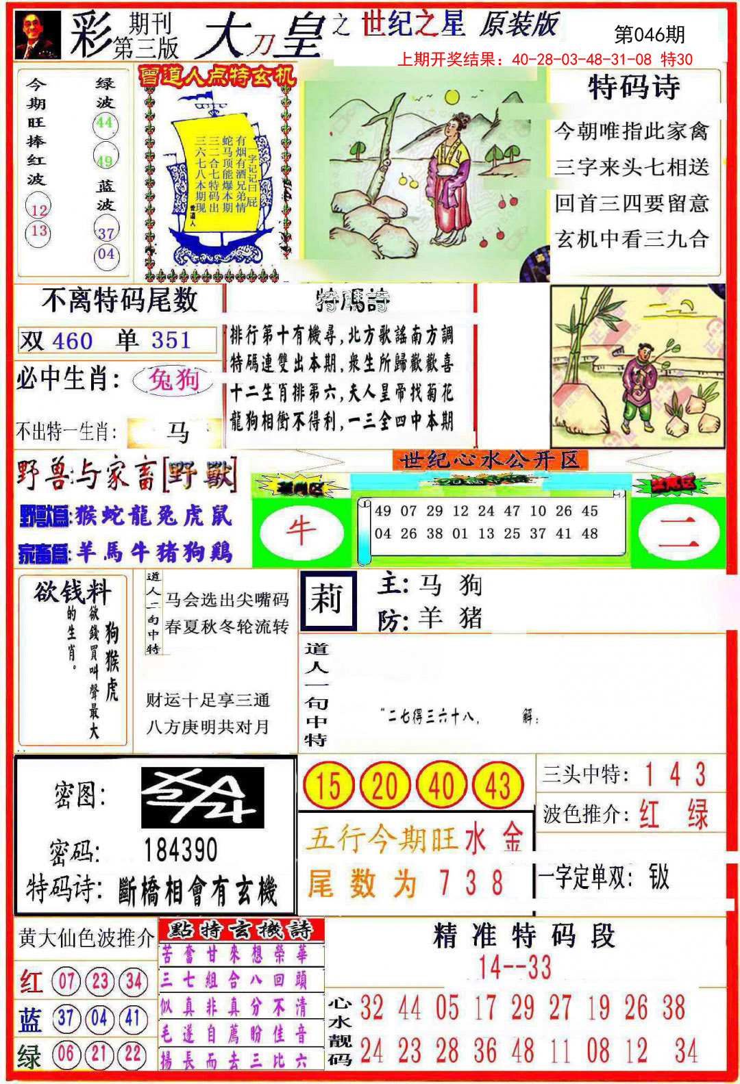 2025046期大刀皇之(世纪之星)