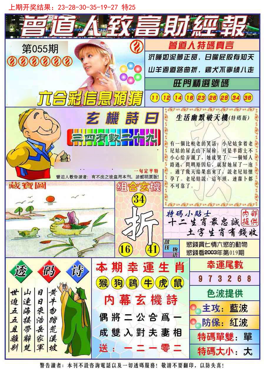 2025055期曾道人致福财经