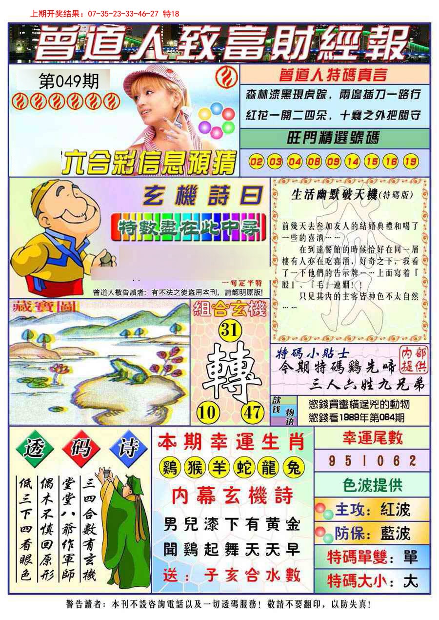 2025049期曾道人致福财经