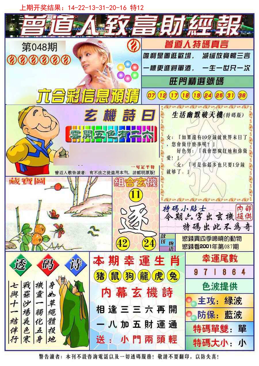 2025048期曾道人致福财经