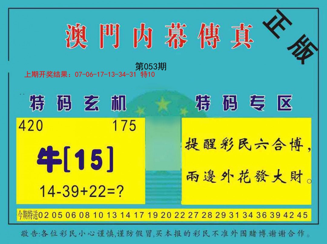 2025053期内幕传真