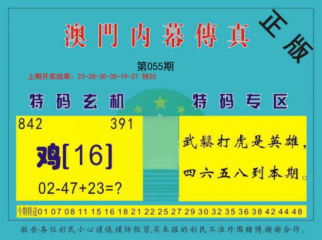 2025055期内幕传真